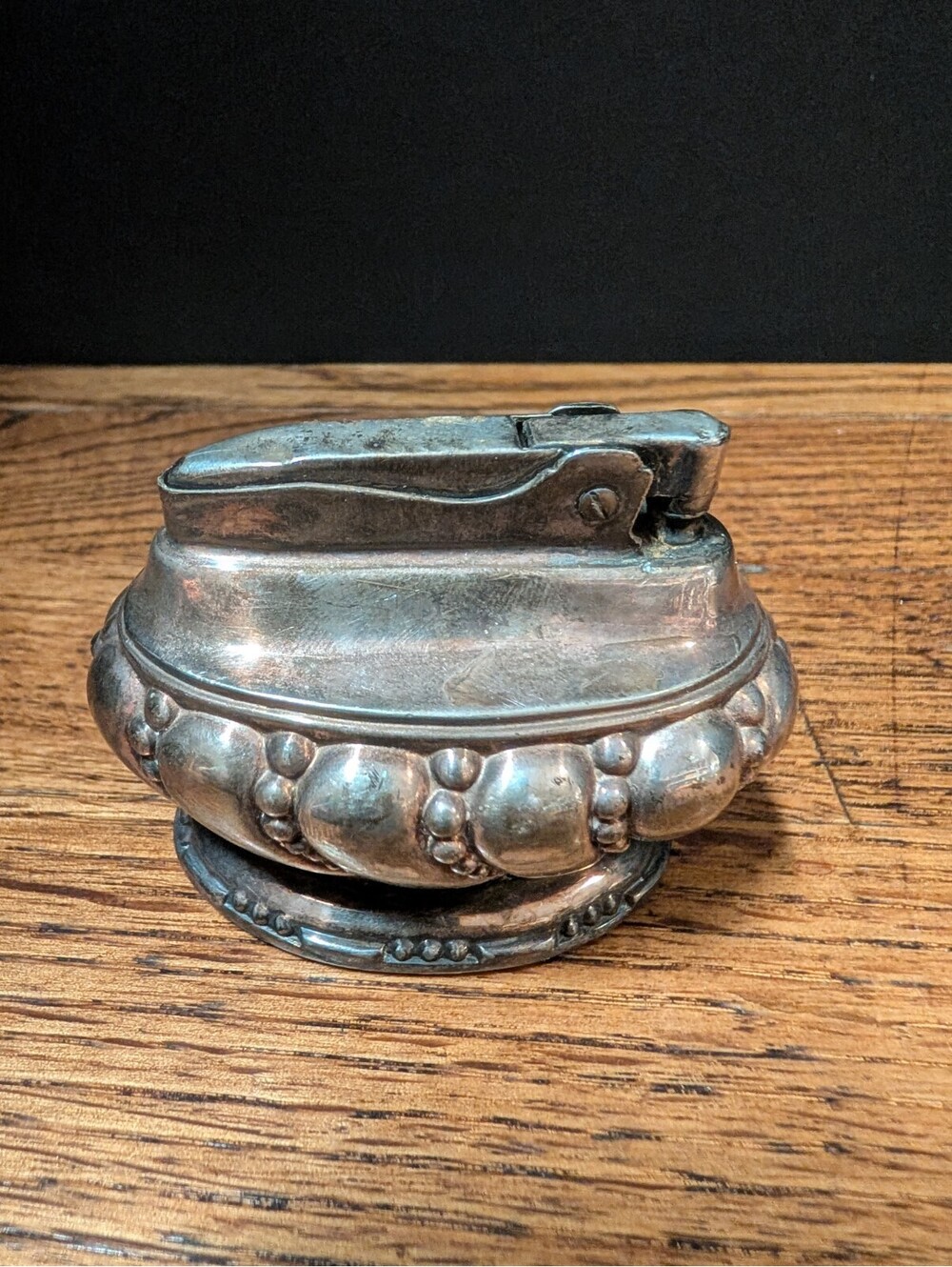 Ronson Crown, Silverplated Vintage Table Top Cigar Lighter /Paperweight Untested